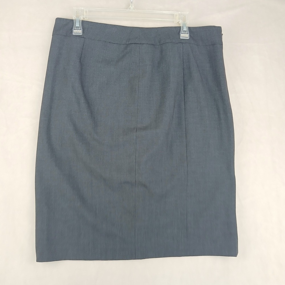 Calvin Klein 12 34x23 Womens Skirt Vented Grey Zipper Lined